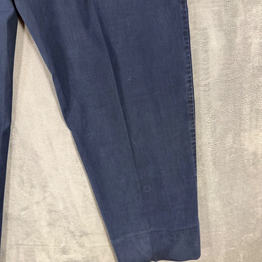 Hiltl Trousers Mens Size 36x29 Navy Blue Chino Pants Casual Formal